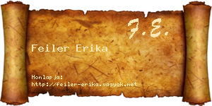 Feiler Erika névjegykártya